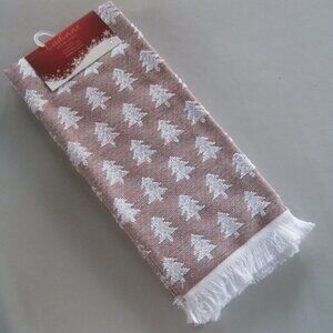 LADINNE KITCHEN DISH TEA TOWELS CHRISTMAS TRES FRINGE 20 X 30 NIP (3) pack